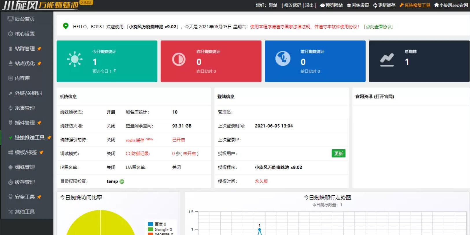 小旋风万能蜘蛛池x9.02破解版,永久使用/附带教程